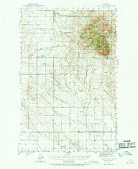 West Butte 1945 topographic map thumbnail