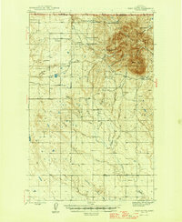 West Butte 1945 topographic map thumbnail