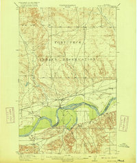 Wolf Point 1916 topographic map thumbnail