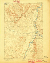 Fort Custer 1894 topographic map thumbnail