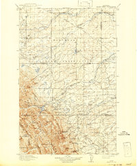 Heart Butte 1918 topographic map preview