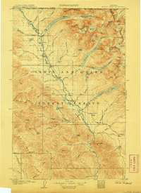 Kintla Lakes 1906 topographic map thumbnail