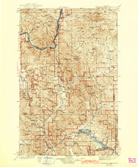 Thompson Lakes 1942 topographic map preview