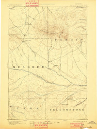 Big Snowy Mountain 1893 topographic map thumbnail