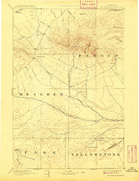 Big Snowy Mountain 1893 topographic map thumbnail