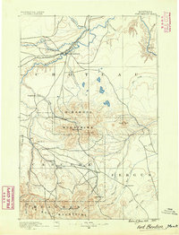 Fort Benton 1890 topographic map thumbnail