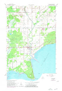 Au Gres 1966 topographic map thumbnail