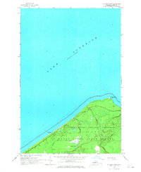 Au Sable Point 1966 topographic map thumbnail