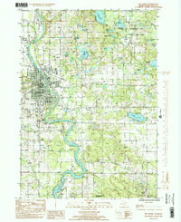 Big Rapids 1985 topographic map thumbnail