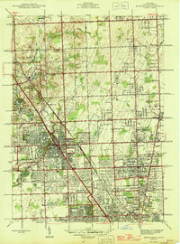 Birmingham 1945 topographic map thumbnail