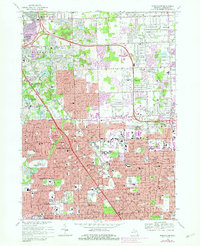 Birmingham 1968 topographic map thumbnail