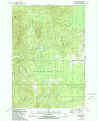 Bucks Pond 1989 topographic map thumbnail