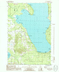 Burt Lake 1986 topographic map thumbnail