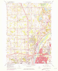 Cedar Springs SW 1967 topographic map thumbnail