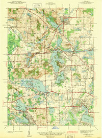Clarkston 1943 topographic map thumbnail