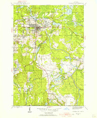 Crystal Falls 1944 topographic map thumbnail