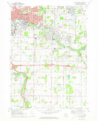 East Lansing 1970 topographic map thumbnail
