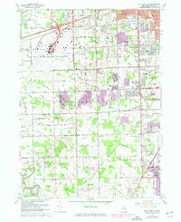 Flat Rock NE 1967 topographic map thumbnail
