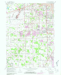 Flat Rock NE 1967 topographic map thumbnail