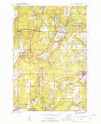 Fortune Lakes 1944 topographic map thumbnail