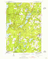 Fortune Lakes 1944 topographic map thumbnail