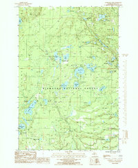 Gooseneck Lake 1985 topographic map thumbnail