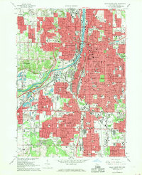 Grand Rapids West 1967 topographic map thumbnail