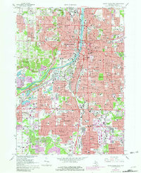 Grand Rapids West 1967 topographic map thumbnail