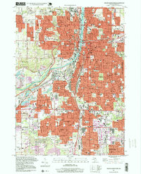 Grand Rapids West 1996 topographic map thumbnail