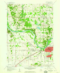 Grandville 1958 topographic map thumbnail