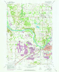 Grandville 1958 topographic map thumbnail
