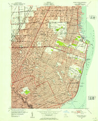 Grosse Pointe 1952 topographic map thumbnail