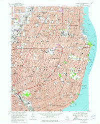 Grosse Pointe 1968 topographic map preview