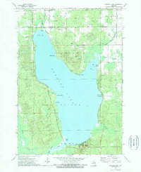 Hubbard Lake 1972 topographic map thumbnail