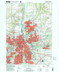 Kalamazoo 1995 topographic map thumbnail