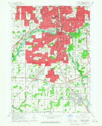 Lansing South 1965 topographic map thumbnail