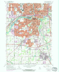 Lansing South 1965 topographic map thumbnail