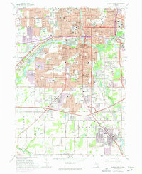 Lansing South 1965 topographic map thumbnail