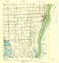Marine City 1939 topographic map thumbnail