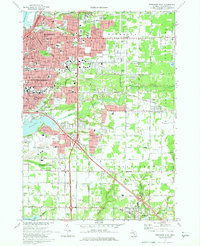 Muskegon East 1972 topographic map thumbnail