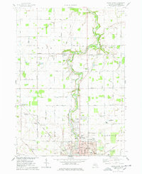 Owosso North 1974 topographic map thumbnail
