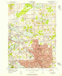 Pontiac North 1952 topographic map preview