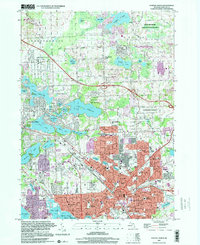 Pontiac North 1997 topographic map thumbnail