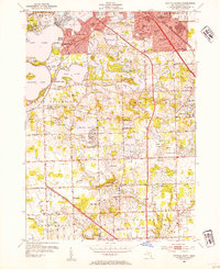Pontiac South 1952 topographic map thumbnail