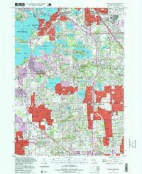Pontiac South 1997 topographic map thumbnail