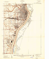 Port Huron 1939 topographic map preview