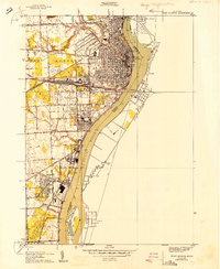 Port Huron 1949 topographic map preview