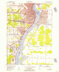 Port Huron 1952 topographic map preview