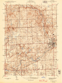 Rochester 1945 topographic map thumbnail