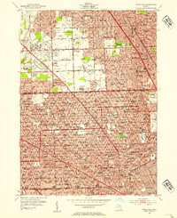 Royal Oak 1952 topographic map thumbnail